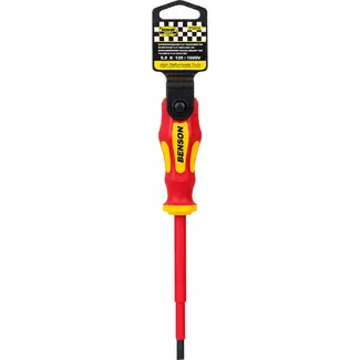 Benson Geïsoleerde platte schroevendraaier - 4 x 100 mm - VDE bescherming - Rood