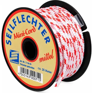 Seilflechter Mini koord - gevlochten polyester - Ø 3 mm - 20 meter - assorti kleuren