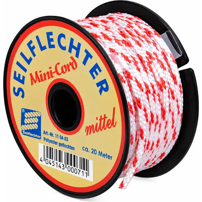 Seilflechter Mini koord - gevlochten polyester - Ø 3 mm - 20 meter - assorti kleuren