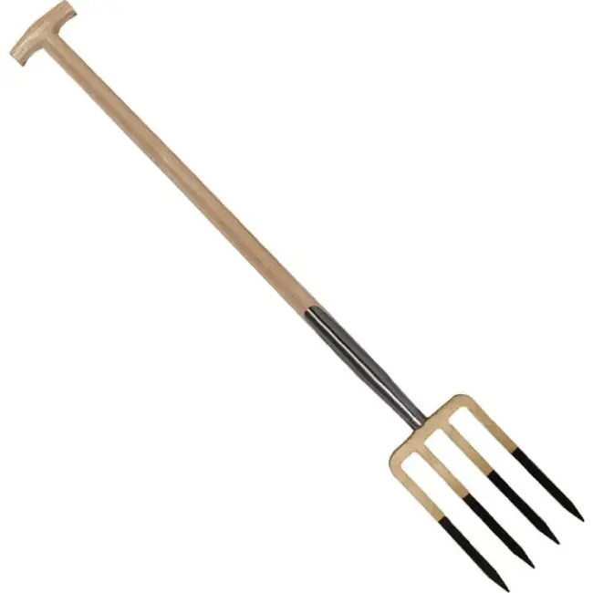 Talen Tools Spitvork Compleet – 4 Tands – 85 cm – Essenhout – Voor Zware Grond