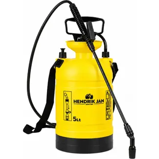 Hendrik Jan Drukspuit 5 liter - kunststof - 5 liter - voor tuinbewatering en onderhoud - voor bewatering rond huis en terras