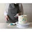 Ruhhy Draaibare taartschaal 28 cm wit met 3 decoratiespatels en afneembare voet voor taartdecoratie
