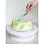 Ruhhy Draaibare taartschaal 28 cm wit met 3 decoratiespatels en afneembare voet voor taartdecoratie