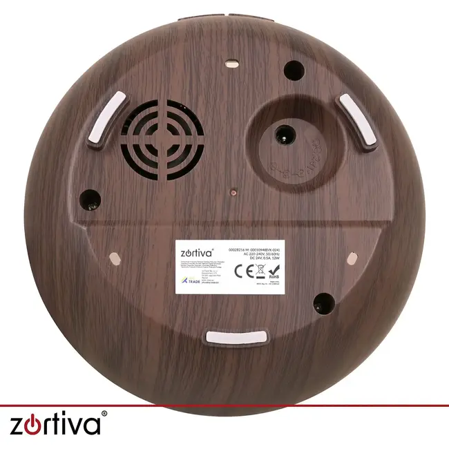 Zortiva Ultrasone geurverspreider 400 ml met timer, 8 LED-kleuren, afstandsbediening en 3 oliën