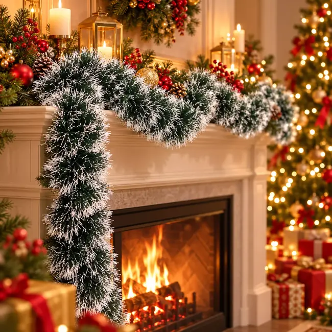 Ruhhy 6 Meter Frostige Kerstslinger - Perfect voor Grote Kerstbomen