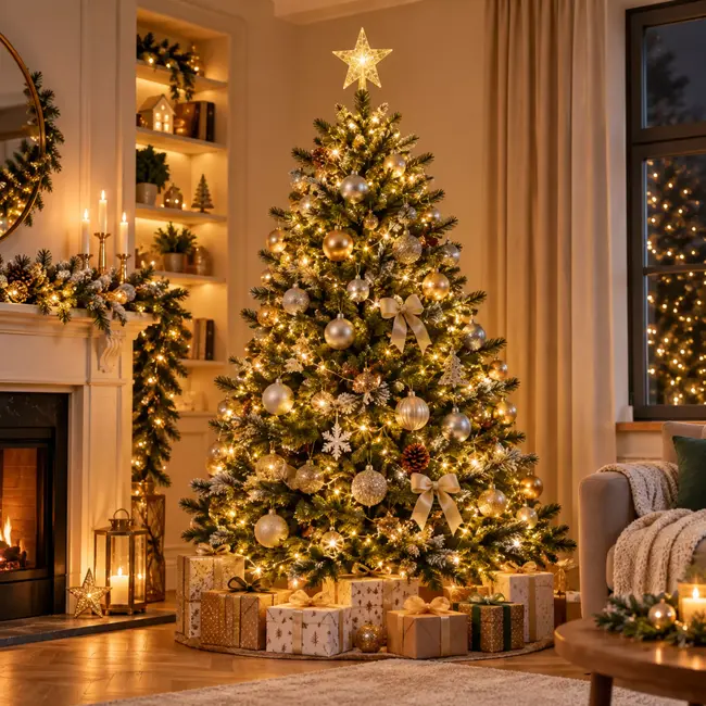 Ruhhy LED Kerstboom Ster – Warm Wit Licht, Energiezuinig – Perfecte Boomtopper