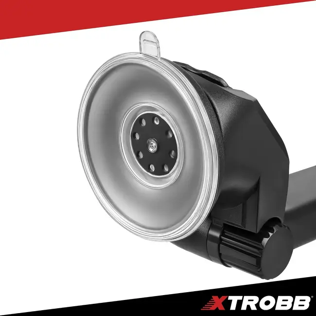 Xtrobb Telefoonhouder met zuignap - 360° draaibaar - arm 12-17 cm - voor voorruit en dashboard