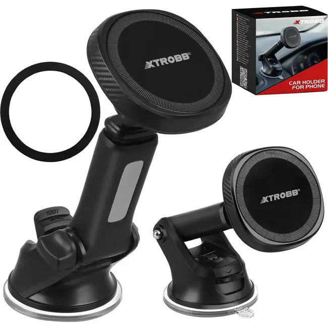 Xtrobb Magnetische telefoonhouder met zuignap - MagSafe - arm 107-148 mm