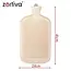 Zortiva Rubberen warmwaterkruik 3,5 l met grijze pluche hoes en beige kruik voor buik en voeten