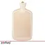 Zortiva Rubberen warmwaterkruik 3,5 l met grijze pluche hoes en beige kruik voor buik en voeten