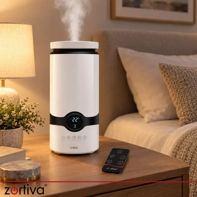 Zortiva Luchtbevochtiger 4 l met aromatherapie, ionisator en hygrostaat
