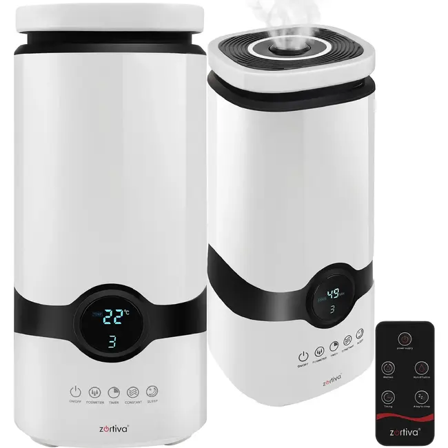 Zortiva Luchtbevochtiger 4 l met aromatherapie, ionisator en hygrostaat