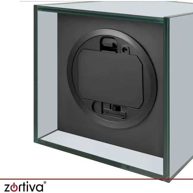 Zortiva Spiegel-lantaarn met 3D LED-effect 10 x 10 x 15 cm zwart