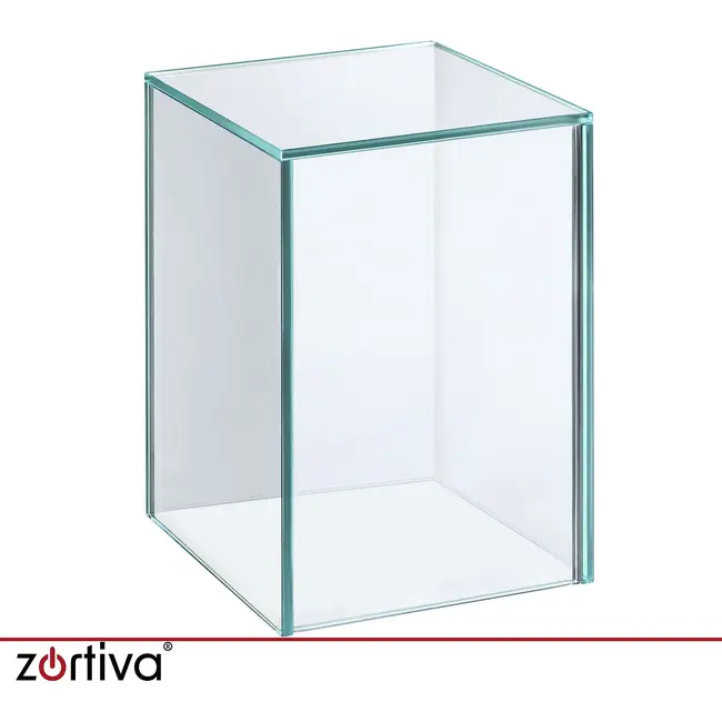 Zortiva Spiegel-lantaarn met 3D LED-effect 10 x 10 x 15 cm zwart