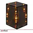 Zortiva Spiegel-lantaarn met 3D LED-effect 10 x 10 x 15 cm zwart