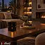 Zortiva Spiegel-lantaarn met 3D LED-effect 10 x 10 x 15 cm zwart