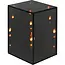Zortiva Spiegel-lantaarn met 3D LED-effect 10 x 10 x 15 cm zwart