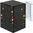 Zortiva Spiegel-lantaarn met 3D LED-effect 10 x 10 x 15 cm zwart