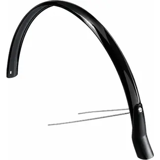 Eurofender Achterspatbord 28" zwart - Snello - Inclusief stang en spatlap - 46 mm breed