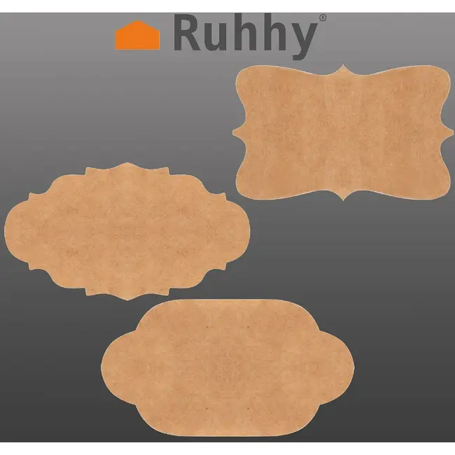Ruhhy Zelfklevende etiketten 3 x 5 cm - 300 stuks in 3 vormen voor potjes, cadeaus en enveloppen