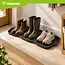 Trizand Schoenmat 76 x 38 cm zwart met 3 cm hoge rand voor schoenen, modder, sneeuw, water en vuil