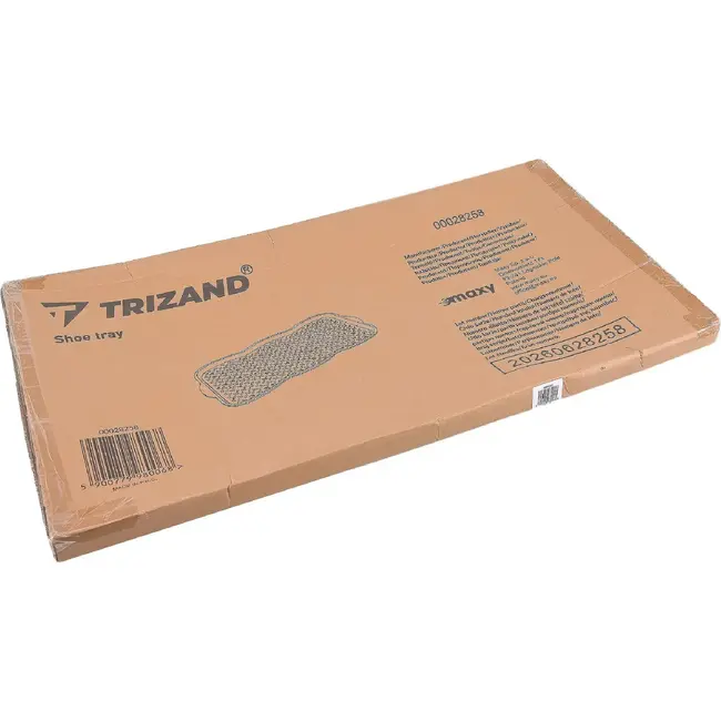 Trizand Schoenmat 76 x 38 cm zwart met 3 cm hoge rand voor schoenen, modder, sneeuw, water en vuil