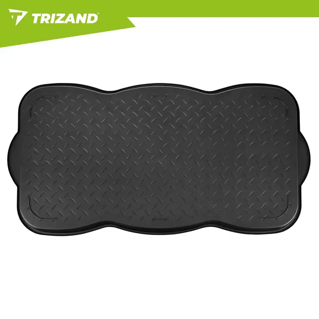 Trizand Schoenmat 76 x 38 cm zwart met 3 cm hoge rand voor schoenen, modder, sneeuw, water en vuil