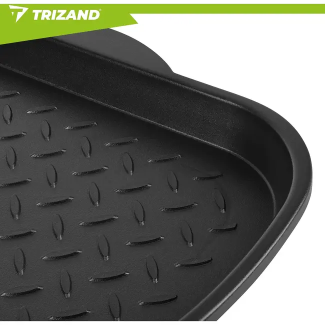Trizand Schoenmat 76 x 38 cm zwart met 3 cm hoge rand voor schoenen, modder, sneeuw, water en vuil