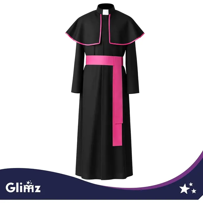 Glimz Bisschopskostuum XL/XXL voor volwassenen met soutane en cape