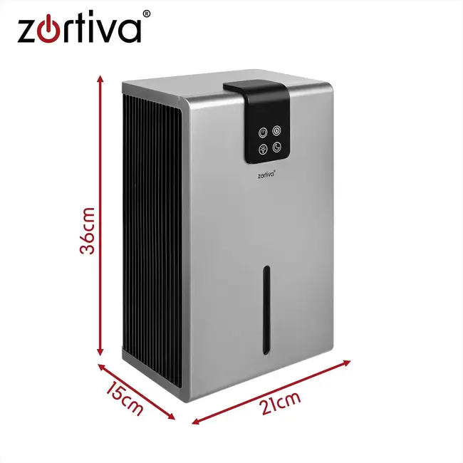 Zortiva Luchtontvochtiger 1000 ml/24 uur met 2,2 l reservoir, hygrostaat en afstandsbediening