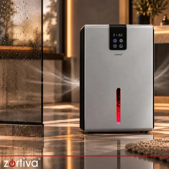 Zortiva Luchtontvochtiger 1000 ml/24 uur met 2,2 l reservoir, hygrostaat en afstandsbediening