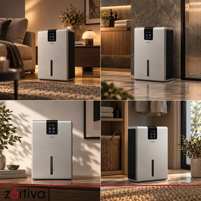 Zortiva Luchtontvochtiger 1000 ml/24 uur met 2,2 l reservoir, hygrostaat en afstandsbediening