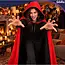 Glimz Dubbelzijdige cape 175 cm zwart-rood voor Halloween, Dracula, vampierkostuum en themafeest