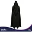 Glimz Dubbelzijdige cape 175 cm zwart-rood voor Halloween, Dracula, vampierkostuum en themafeest