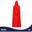 Glimz Dubbelzijdige cape 175 cm zwart-rood voor Halloween, Dracula, vampierkostuum en themafeest