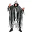 Glimz Zwarte spookcape 180 cm met capuchon en rafelige afwerking voor Halloween en themafeest