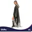 Glimz Zwarte spookcape 180 cm met capuchon en rafelige afwerking voor Halloween en themafeest