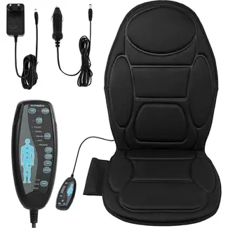 Isomedix Massagemat met verwarming voor stoel - 6 motoren, 5 programma's, 3 standen en 60 min timer