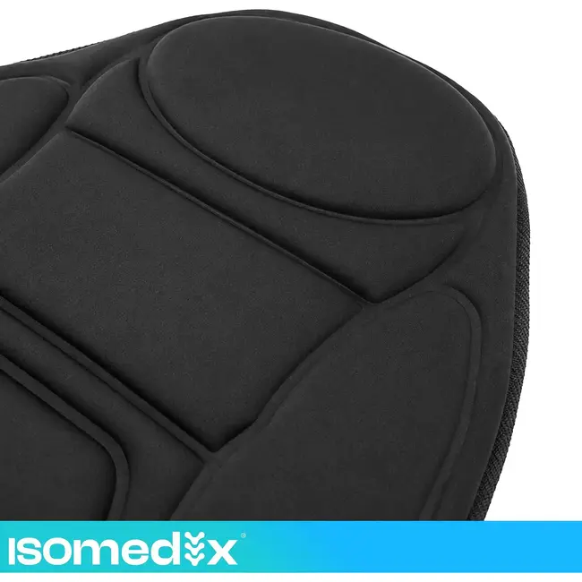 Isomedix Massagemat met verwarming voor stoel - 6 motoren, 5 programma's, 3 standen en 60 min timer
