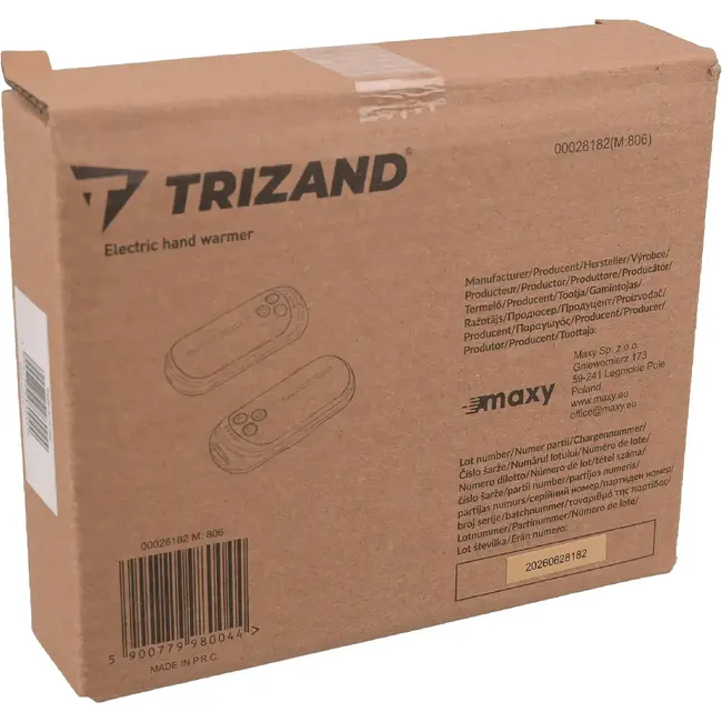 Trizand Elektrische handverwarmer set van 2 met 3000 mAh accu, 5 warmtestanden en USB-C opladen