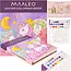 Maaleo Waterkleurboek eenhoorn met 24 vellen, 12 aquarelkleuren en waterpenseel voor kinderen