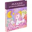 Maaleo Waterkleurboek eenhoorn met 24 vellen, 12 aquarelkleuren en waterpenseel voor kinderen