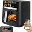 Zortiva Airfryer 8 liter met 8 programma's, 1800 W, LED-touchpaneel, kijkvenster en 80-200 °C