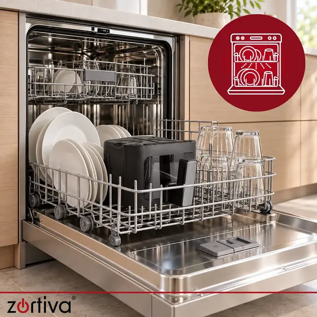 Zortiva Airfryer 8 liter met 8 programma's, 1800 W, LED-touchpaneel, kijkvenster en 80-200 °C