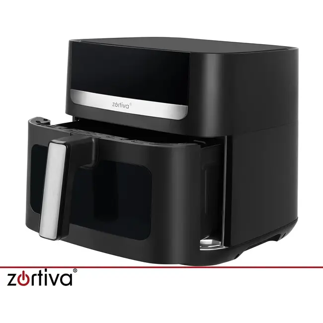 Zortiva Airfryer 8 liter met 8 programma's, 1800 W, LED-touchpaneel, kijkvenster en 80-200 °C