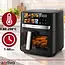 Zortiva Airfryer 8 liter met 8 programma's, 1800 W, LED-touchpaneel, kijkvenster en 80-200 °C