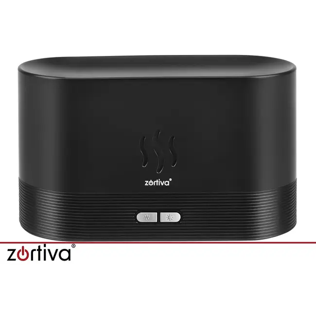 Zortiva Geurverspreider luchtbevochtiger 180 ml met RGB-vlameffect