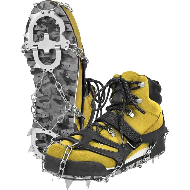Trizand Schoenspikes XL 44-47 met 12 roestvrijstalen spikes, veiligheidsriemen en opbergetui