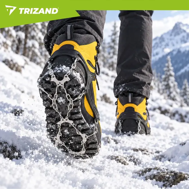 Trizand Schoenspikes XL 44-47 met 20 spikes van 9 mm voor sneeuw, ijs en winterse wandelingen