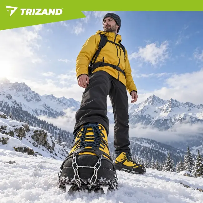 Trizand Schoenspikes XL 44-47 met 20 spikes van 9 mm voor sneeuw, ijs en winterse wandelingen